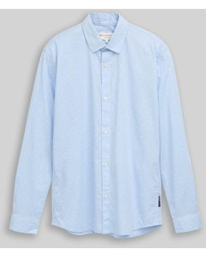 Tom Tailor DENIM Regular Fit Hemd mit Muster - Blau