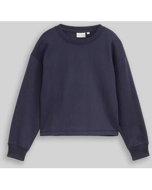 Tom Tailor Mädchen Sweatshirt mit Schriftzug - Blau