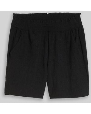 Tom Tailor DENIM Crinkle Relaxed Fit Shorts - Schwarz