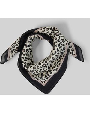 Tom Tailor DENIM Bandana Halstuch mit Leo-Print - Mettallic