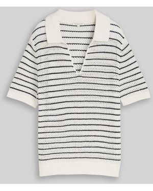 Tom Tailor Strickpullover mit Polokragen - Grau