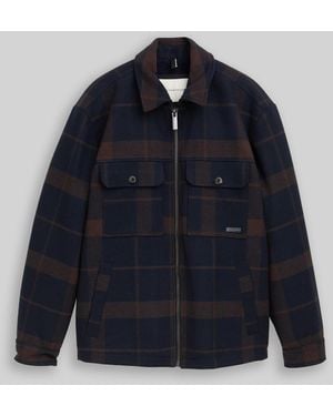Tom Tailor Overshirt mit Wollanteil - Blau