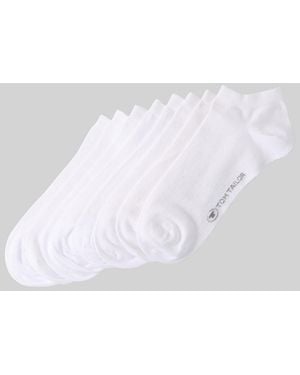 Tom Tailor Unisex Sneakersocken im 8er-Pack - Weiß