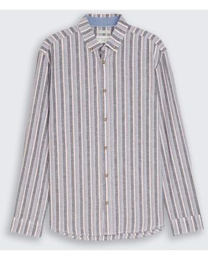 Tom Tailor Regular Fit Kurzarmhemd mit Leinenanteil - Weiß