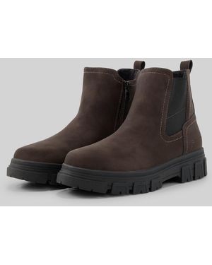 Tom Tailor Stiefeletten aus Wildlederimitat - Schwarz