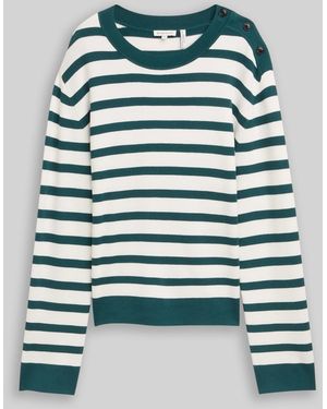 Tom Tailor Strickpullover mit Streifenmuster - Blau