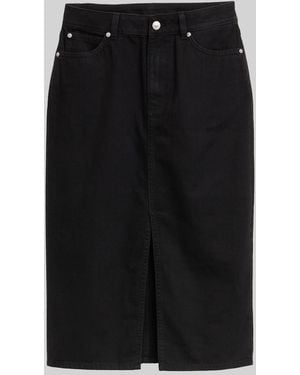 Tom Tailor DENIM Midi-Jeansrock mit Schlitz - Schwarz