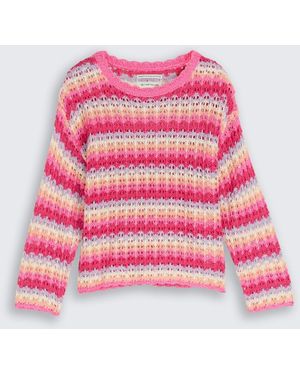 Tom Tailor Mädchen Oversize cropped Strickpullover - Pink