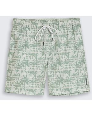 Tom Tailor DENIM Badeshorts mit Muster - Blau