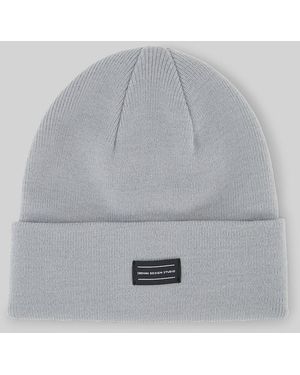 Tom Tailor DENIM Beanie Mütze mit Logo-Badge - Grau