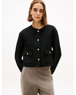 Tommy Hilfiger Double-faced Wool Blend Jacket - Black