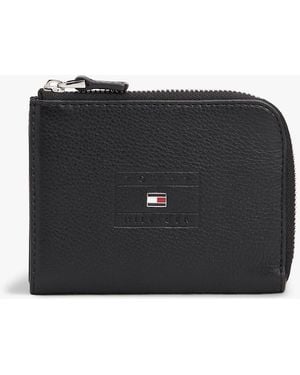 Tommy Hilfiger Casual Leather Zip-Around Wallet - Black