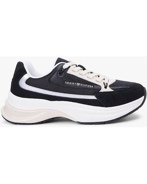 Tommy Hilfiger Suede Chunky Lace-Up Trainers - Blue