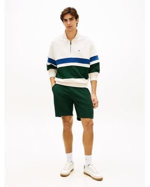 Tommy Hilfiger Flag Embroidery Terry Sweat Shorts - Green