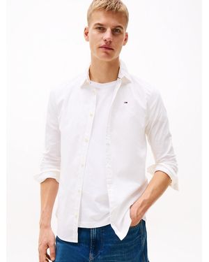 Tommy Hilfiger Tjm Original Stretch Shirt Dm0dm04405 L/s Shirts / Woven Tops - White