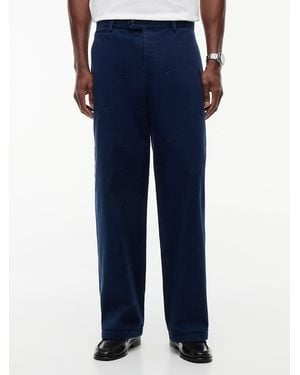 Tommy Hilfiger Crest Embroidery Loose Twill Chinos - Blue