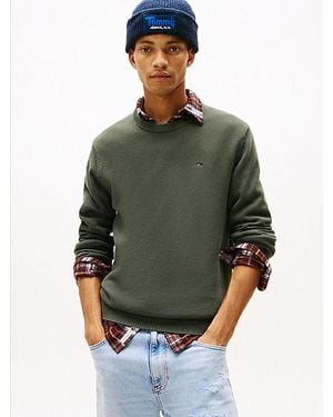 Tommy Hilfiger Slim Fit Pullover Mit Rundhalsausschnitt - Grün