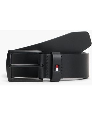 Tommy Hilfiger Denton Matte Leather Belt - Black