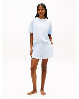Tommy Hilfiger Essential Relaxed Jersey Shorts Pyjama Set - White
