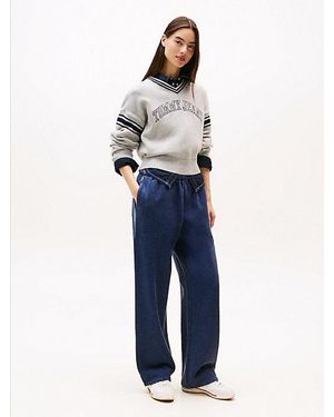 Tommy Hilfiger Jogger Met Wijde Fit En Geborduurd Logo - Blauw