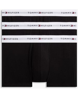 Tommy Hilfiger 3-Pack Signature Repeat Logo Waistband Trunks - White