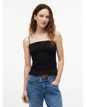 Tommy Hilfiger Smock Slim Strap Top - Blue