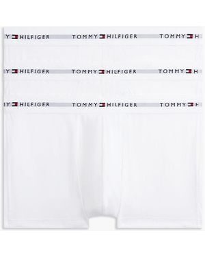 Tommy Hilfiger 3-Pack Signature Logo Waistband Trunks - White