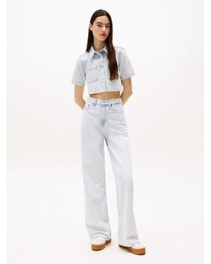 Tommy Hilfiger Claire High Rise Wide Leg Jeans - White