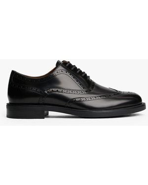Tommy Hilfiger Leather Lace-up Brogue Shoes - Black