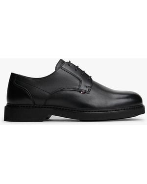 Tommy Hilfiger Ultra Lightweight Leather Derby Shoes - Black