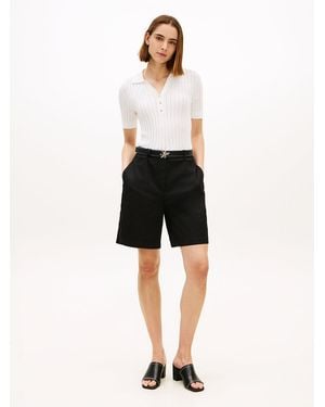 Tommy Hilfiger Washed Regular Chino Shorts - White