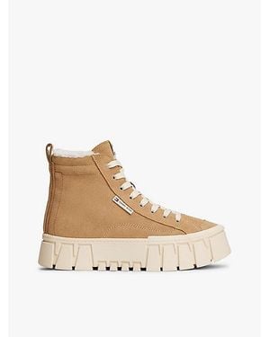 Tommy Hilfiger Warm Gefütterter Rutschhemmender Wildleder-Sneaker - Natur