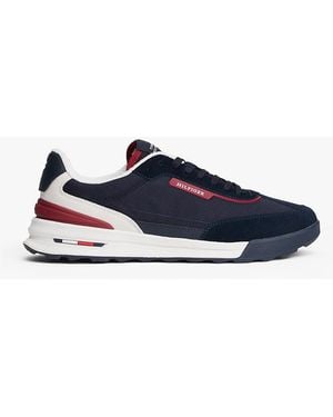 Tommy Hilfiger Retro Suede Mix Cleat Trainers - Blue