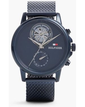 Tommy Hilfiger Mesh Strap Skeleton Sub-Counter Watch - Brown