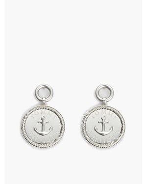 Tommy Hilfiger Pendientes Con Colgante Marinero - Blanco