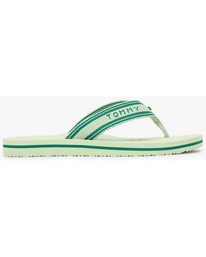 Tommy Hilfiger Webbing Strap Signature Flip-Flops - Green