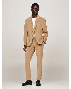 Tommy Hilfiger Slim Fit Anzug Aus Samt-Cord - Natur