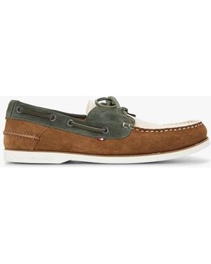Tommy Hilfiger Suede Boat Shoes - White