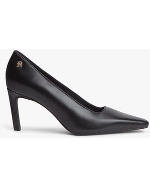 Tommy Hilfiger Th Monogram Leather High Heels - White