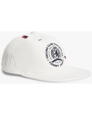 Tommy Hilfiger Cappello Da Baseball Con Bandiere Ricamate - Bianco