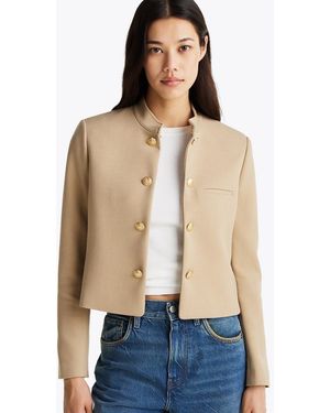Tommy Hilfiger Slim Fit Mandarin Collar Blazer - Blue