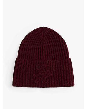Tommy Hilfiger Luxe Beanie Met Ton-Sur-Ton Geborduurd Logo - Rood
