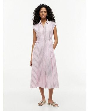 Tommy Hilfiger Midi-Hemdkleid Zum Binden Mit Flügelärmeln - Pink