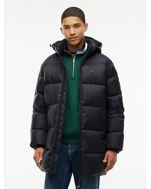 Tommy Hilfiger Relaxed Parka Met Capuchon En Dons - Blauw