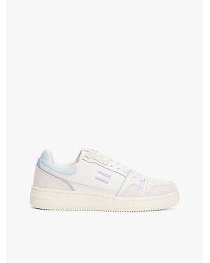 Tommy Hilfiger Zapatillas Con Suela Dentada Con Piel - Blanco