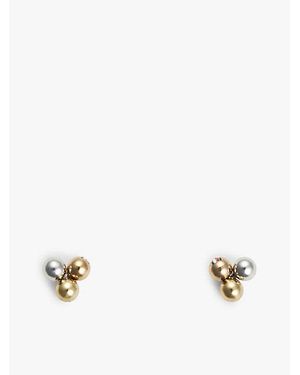 Tommy Hilfiger Pendientes De Botón Tricolor - Neutro