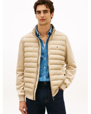 Tommy Hilfiger Intechno Knit Zip-Thru Sweatshirt - Natural