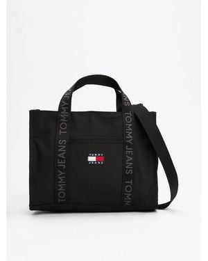 Tommy Hilfiger Essential Repeat Logo Tote - Black