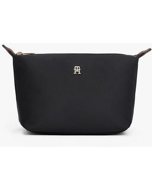 Tommy Hilfiger Pochette Toilette Con Monogramma Th - Nero