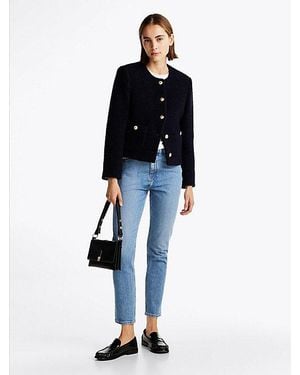 Tommy Hilfiger Knöchellange Slim Jeans Mit Hohem Bund - Blau